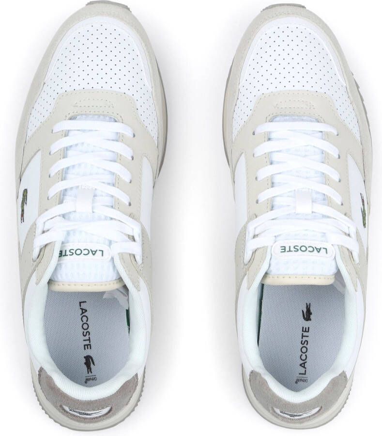 Lacoste Partner Piste Heren Sneakers Gebroken Wit