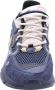 Lacoste Nylon en Leren Sportschoenen Blauw Heren - Thumbnail 4