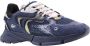 Lacoste Nylon en Leren Sportschoenen Blauw Heren - Thumbnail 5