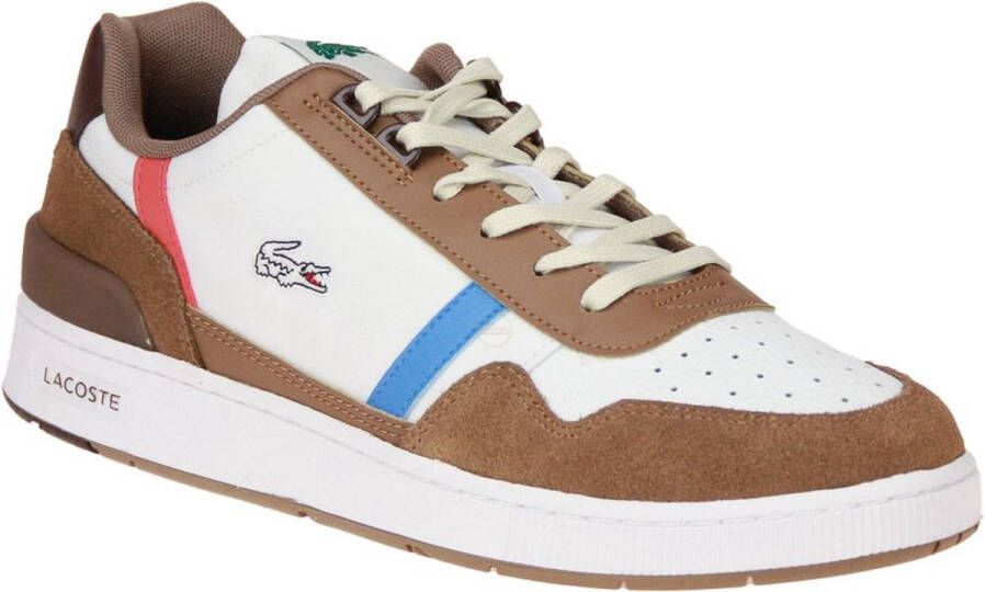 Lacoste T-clip Sneakers Wit Leer