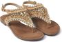 Lazamani Beige Sandaal met Kralen Decoratie Multicolor Dames - Thumbnail 7