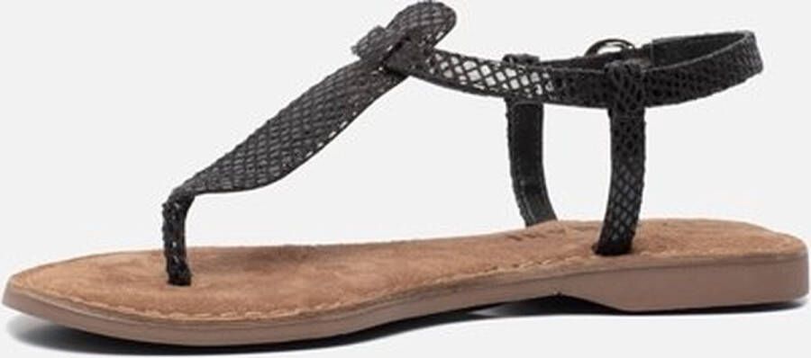 Lazamani Zwarte sandalen met reptielstructuur Black Dames - Foto 14