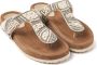 Lazamani Comfortabele Beige Slipper met Decoratieve Teen Multicolor Dames - Thumbnail 7