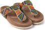 Lazamani Kleurrijke Kralen Slipper Sandaal Multicolor Dames - Thumbnail 8