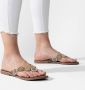 Lazamani Teenslipper Steentjes Bruin Dames - Thumbnail 10