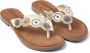 Lazamani Kralen Cirkel Slippers Beige Dames - Thumbnail 9