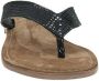 Lazamani 75.481 leren teenslippers met slangenprint zwart - Thumbnail 64