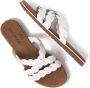 Lazamani Eden Leren Dames Slippers White - Thumbnail 2