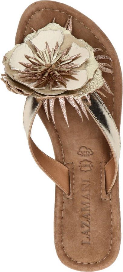 Lazamani Lily Leren Dames Slippers Gold - Foto 4