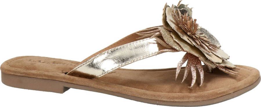 Lazamani Lily Leren Dames Slippers Gold - Foto 8