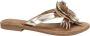 Lazamani Lily Leren Dames Slippers Gold - Thumbnail 8