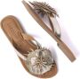 Lazamani Lily Leren Dames Slippers Gold - Thumbnail 11