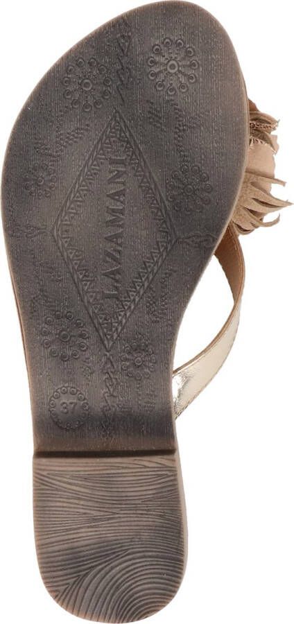 Lazamani Lily Leren Dames Slippers Gold