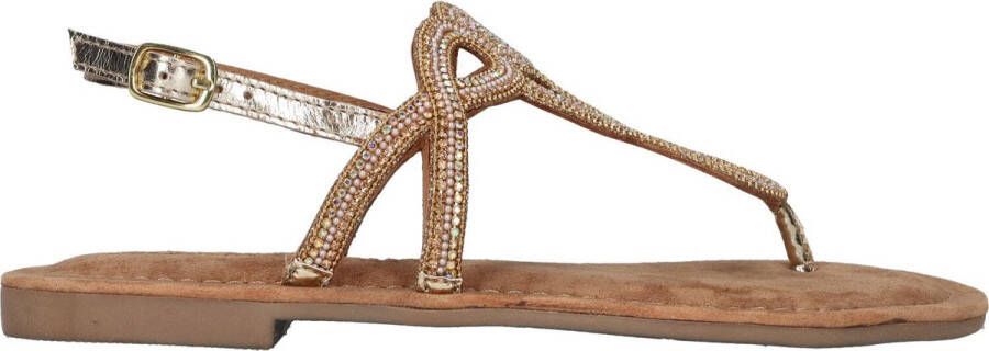 Lazamani Sandalen goud Leer Dames Schoenen