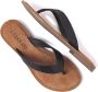 Lazamani 75.481 leren teenslippers met slangenprint zwart - Thumbnail 74