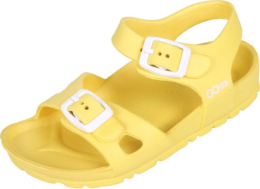 Lemigo Comfortabele superlichte gele kindersandalen met anatomische binnenzool