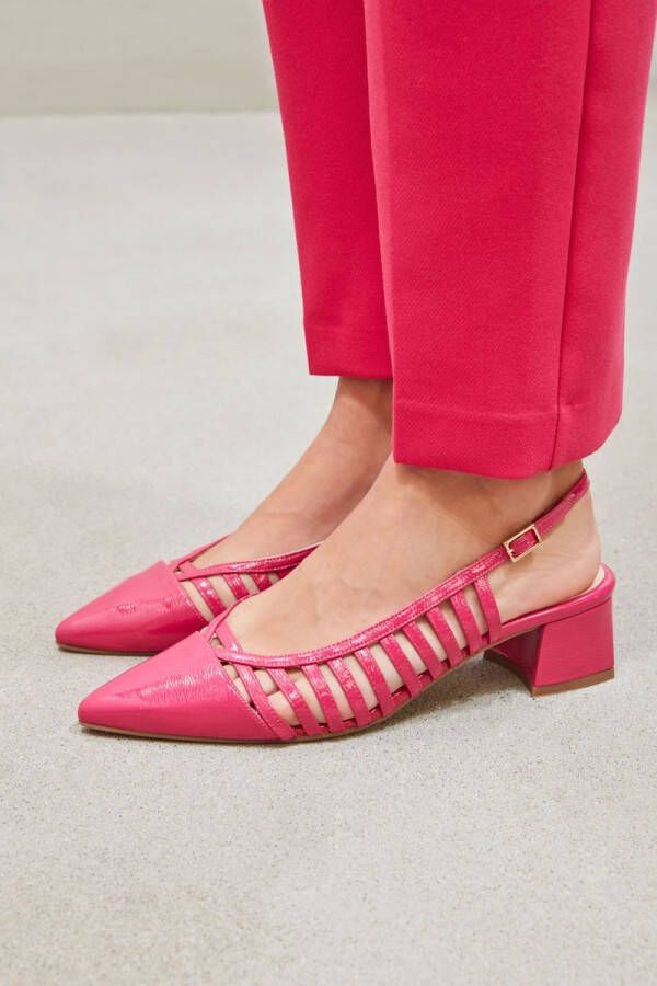 Lina Locchi Dames Pumps Damesschoenen Leer Geen hoogte cm L1277 Fuchsia