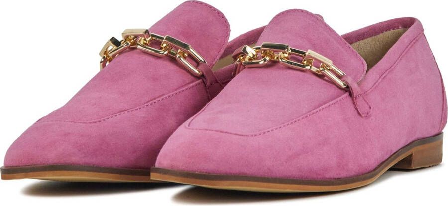 Lina Locchi Instappers Dames Instapschoenen Damesschoenen Suède L1260 Fuchsia