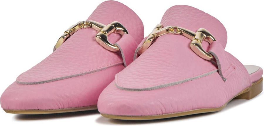 Lina Locchi Muiltjes Dames Sandalen Instappers Damesschoenen Leer L1273 Roze