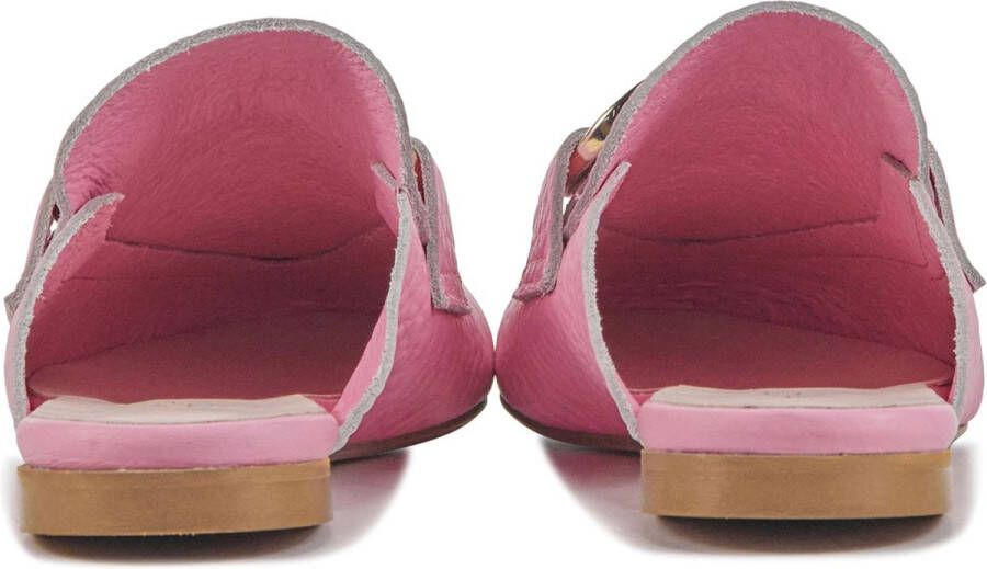 Lina Locchi Muiltjes Dames Sandalen Instappers Damesschoenen Leer L1273 Roze