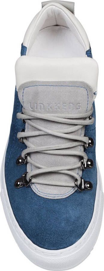 Linkkens Kobe low top lace suede nappa petrol blue