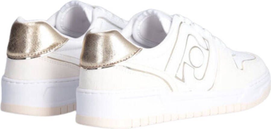 Liu Jo Dames Leren Baseball Sneakers White Light Gold - Foto 2