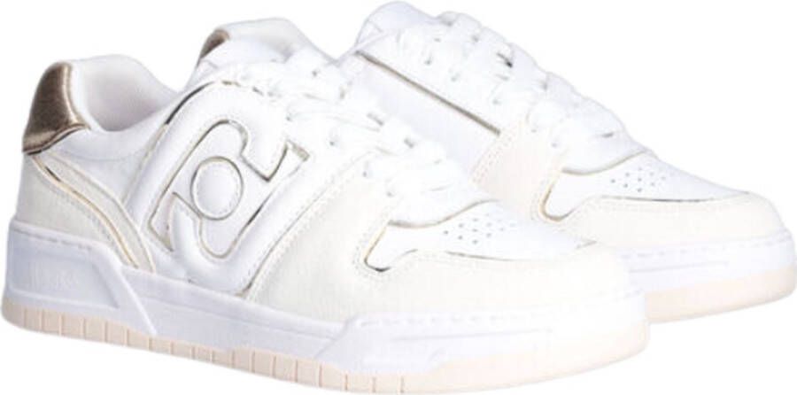 Liu Jo Dames Leren Baseball Sneakers White Light Gold - Foto 3