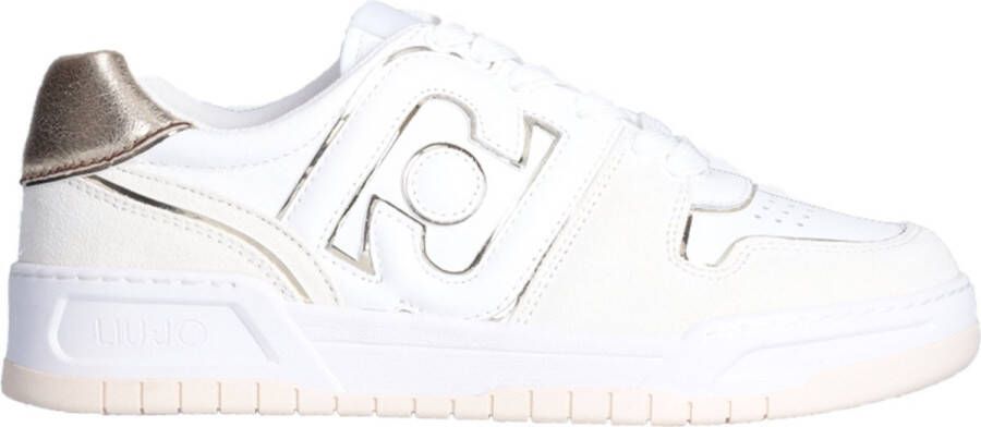 Liu Jo Dames Leren Baseball Sneakers White Light Gold