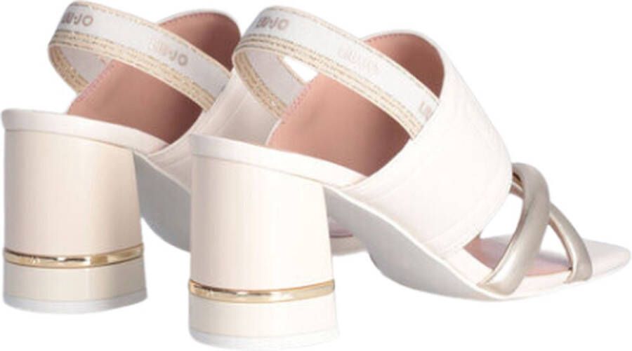 Liu Jo Dames Sandalen Met Hak En Maxi Logo Butter