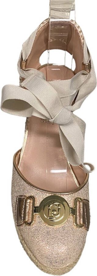 Liu-Jo SA3091EX Damita Two Pieces Glitter-sandaal sleehak- espadrilles sleehak