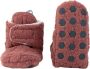 Lodger Baby Slofjes 6-12 maanden Donkerroze Slipper Folklore 100% Fleece Klittenbandsluiting Slofjes die blijven zitten - Thumbnail 5