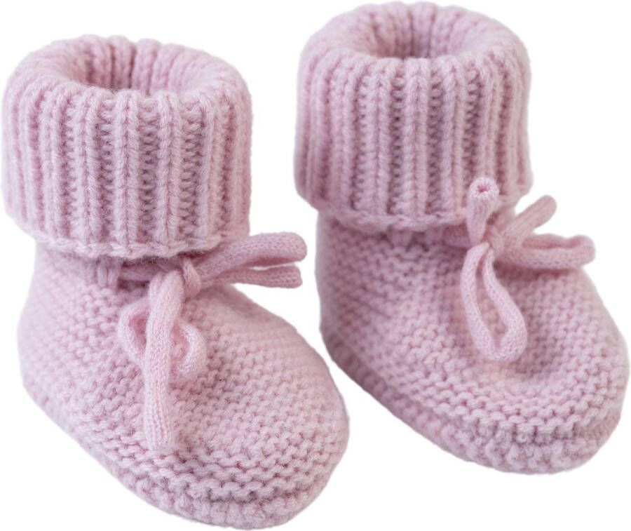 Lodger Baby Slofjes Gebreid 0-6M Lichtroze Slipper Merinowol 100% Merinowol Fashionable - Foto 2