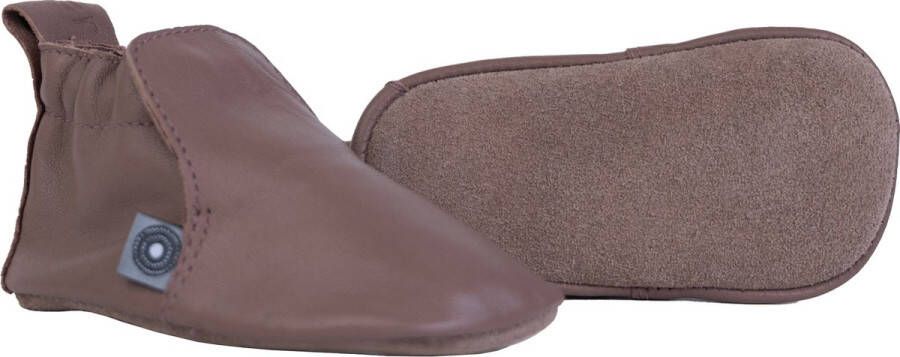 Lodger Baby Slofjes Jongen Bruin Stepper Leer Suede Buitenzool Eerste Slofjes Jongen Perfecte Pasvorm Stevig 15-18M