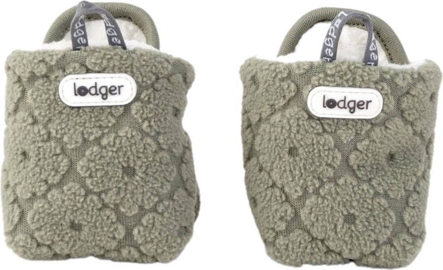 Lodger Slofjes Groen M Slipper Folklore Fleece Klittenbandsluiting Slofjes die blijven zitten