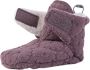 Lodger Fleece Sloffen Slipper Folklore 100% Fleece -6M Klittenbandsluiting Slofjes die blijven zitten Mauve - Thumbnail 4