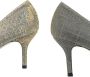 Lodi Pumps Stiletto Dames Damesschoenen Canvas Glitter Blokhak hoogte Mildred-TE Zilver - Thumbnail 6