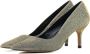 Lodi Pumps Stiletto Dames Damesschoenen Canvas Glitter Blokhak hoogte Mildred-TE Zilver - Thumbnail 7