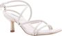 Lola Cruz Glitter Bow Hoge Hak Sandalen Beige Dames - Thumbnail 3