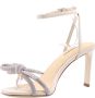 Lola Cruz Glitter Bow Hoge Hak Sandalen Beige Dames - Thumbnail 11