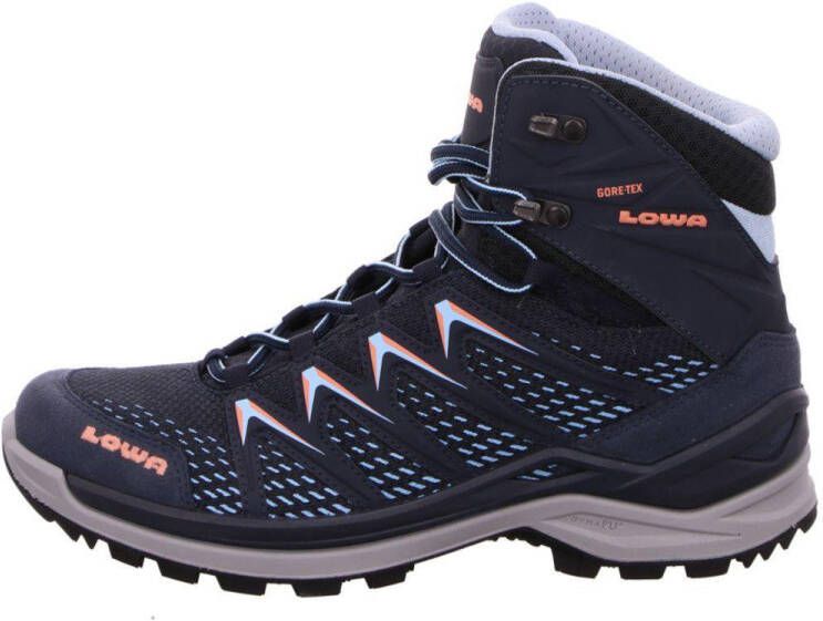 Lowa Innox Pro GTX Mid Ws Dames waterdichte mid wandelschoenen Steelblue Salmon