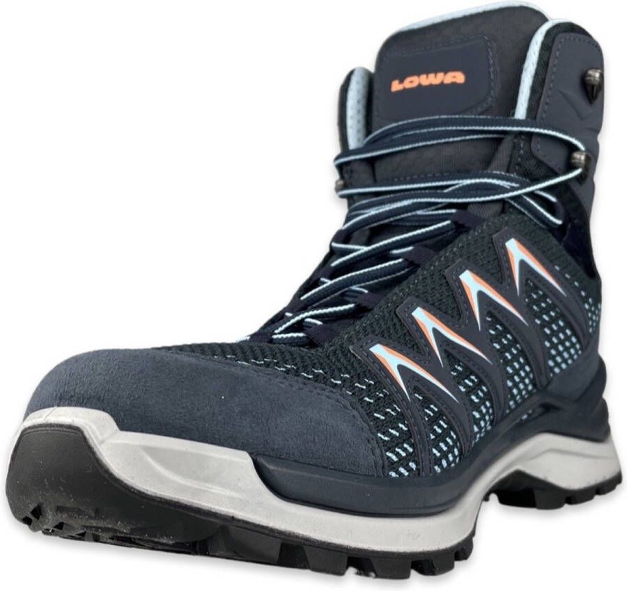 Lowa Innox Pro GTX Mid Ws Dames waterdichte mid wandelschoenen Steelblue Salmon