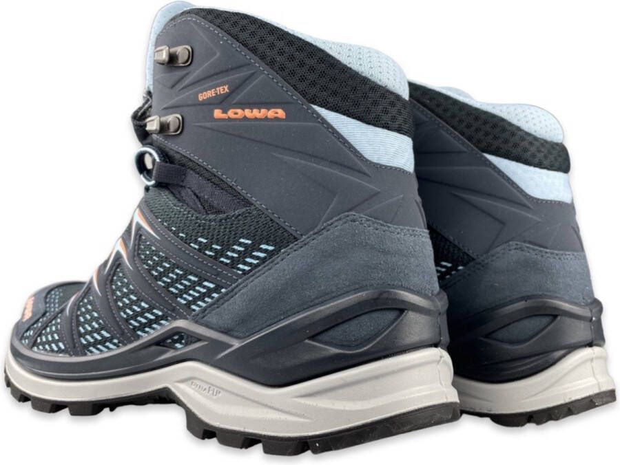 Lowa Innox Pro GTX Mid Ws Dames waterdichte mid wandelschoenen Steelblue Salmon