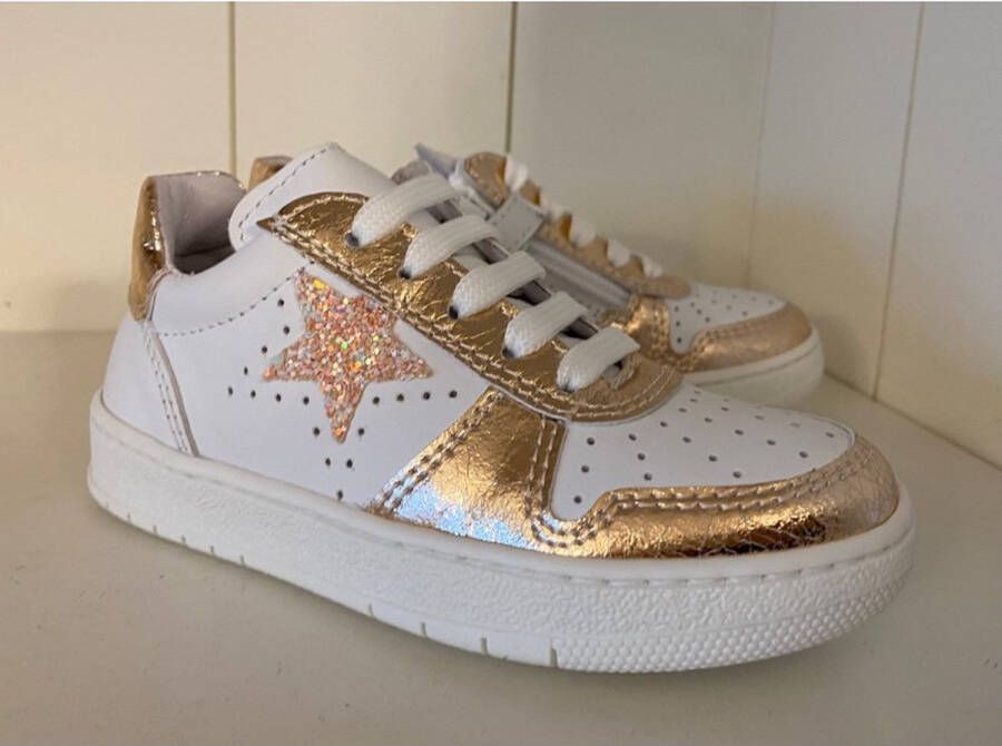 Lunella sneaker wit goud