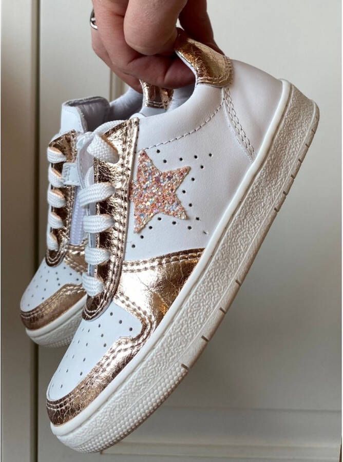 Lunella sneaker wit goud