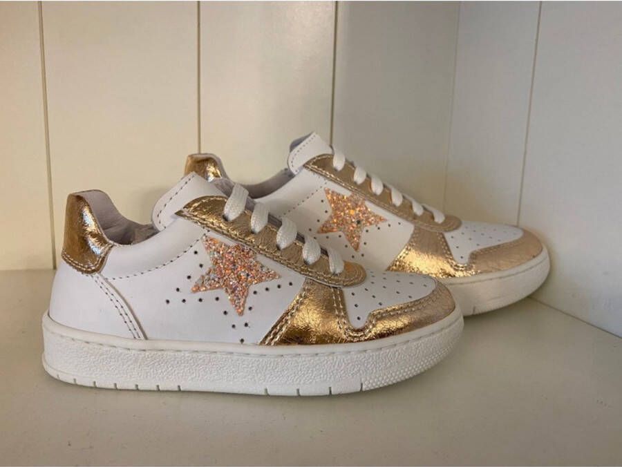 Lunella sneaker wit goud