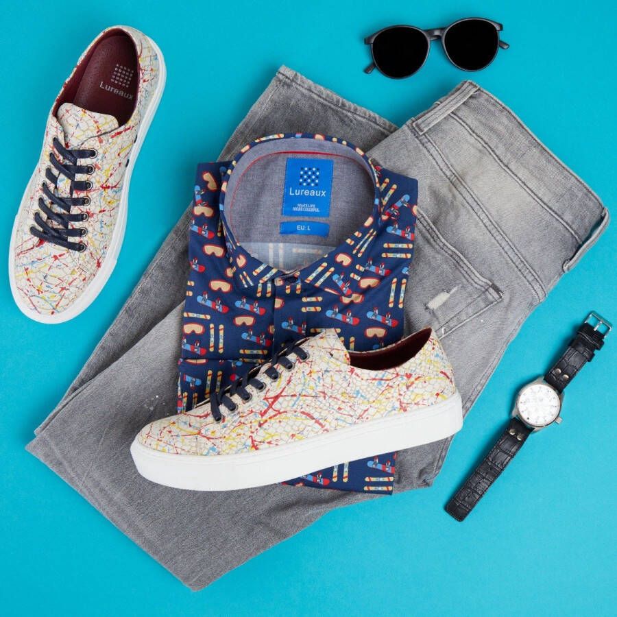 Lureaux Paintly Sneakers Kleurrijke Sneakers Met Print Unisex