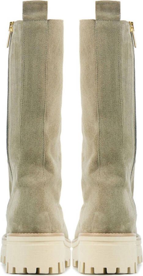 Mace Veterboots Dames Laarzen Damesschoenen Suède M1104 Grijs