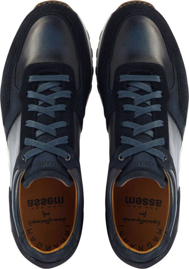 Magnanni Sneakers Heren Lage sneakers Herenschoenen Leer 23933 Blauw