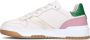 Manfield Dames Beige leren sneakers met gekleurde details - Thumbnail 2