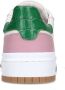 Manfield Dames Beige leren sneakers met gekleurde details - Thumbnail 3